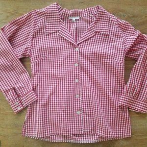 Cute Kayce Hughes Red/White Gingham Shirt Top
